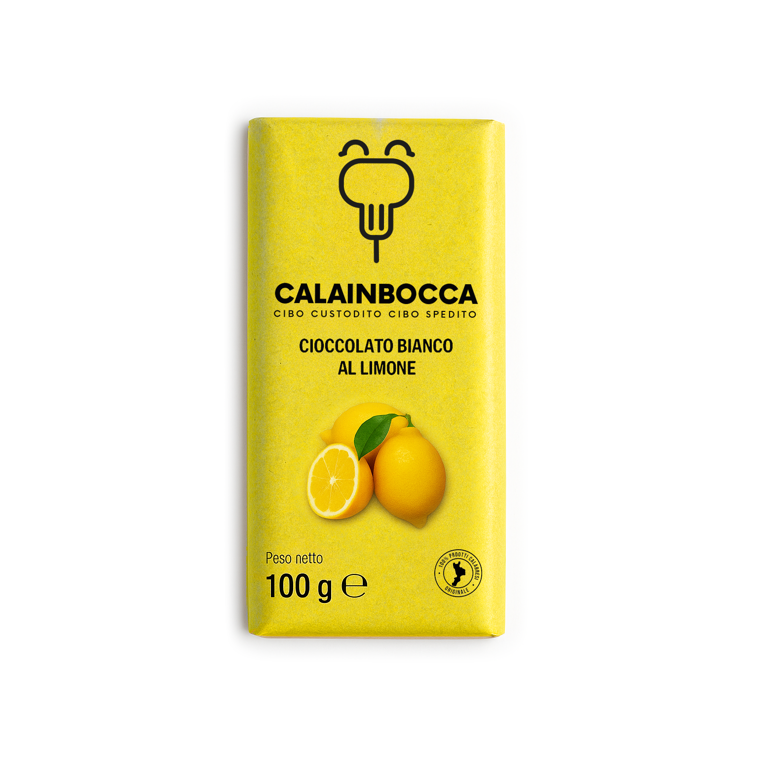 Tavoletta di cioccolato bianco al limone