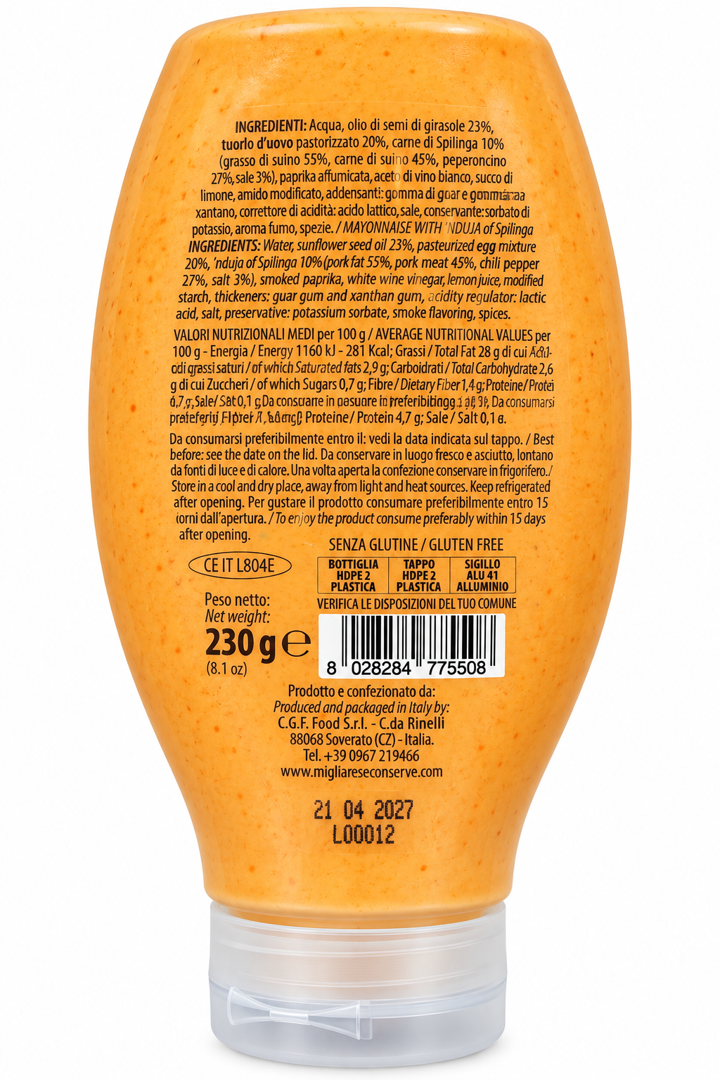Maionese alla ’Nduja di Spilinga 230 g - immagine 2